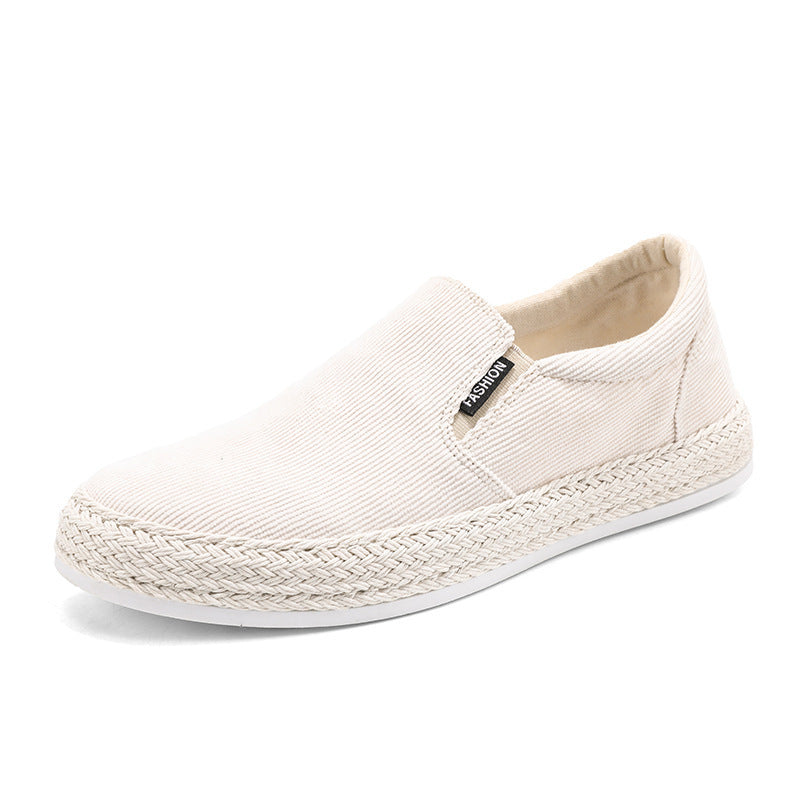 Herren Espadrille-Slipper aus Canvas mit geflochtenem Jutebesatz Drune