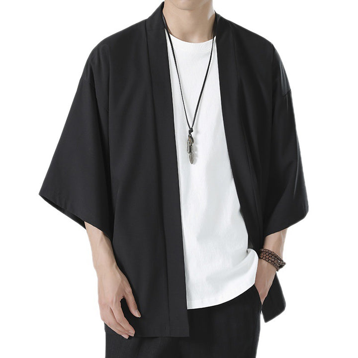 Herren nan kimonoartige Kurzarmjacke im Oversize-Schnitt Drune