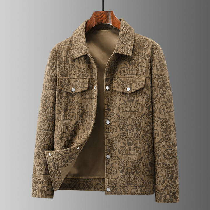 Damen Elegante Utility-Jacke mit floralem Muster Drune