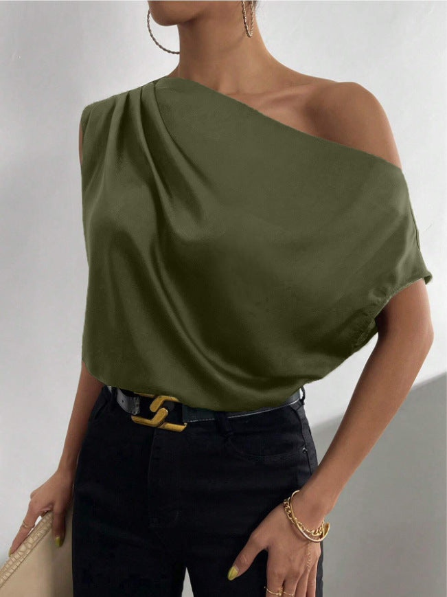 Damen Elegantes, schulterfreies Satinoberteil Drune