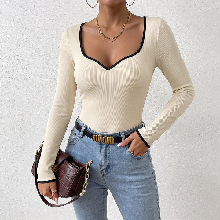 Damen Moderner Body mit V-Ausschnitt Drune