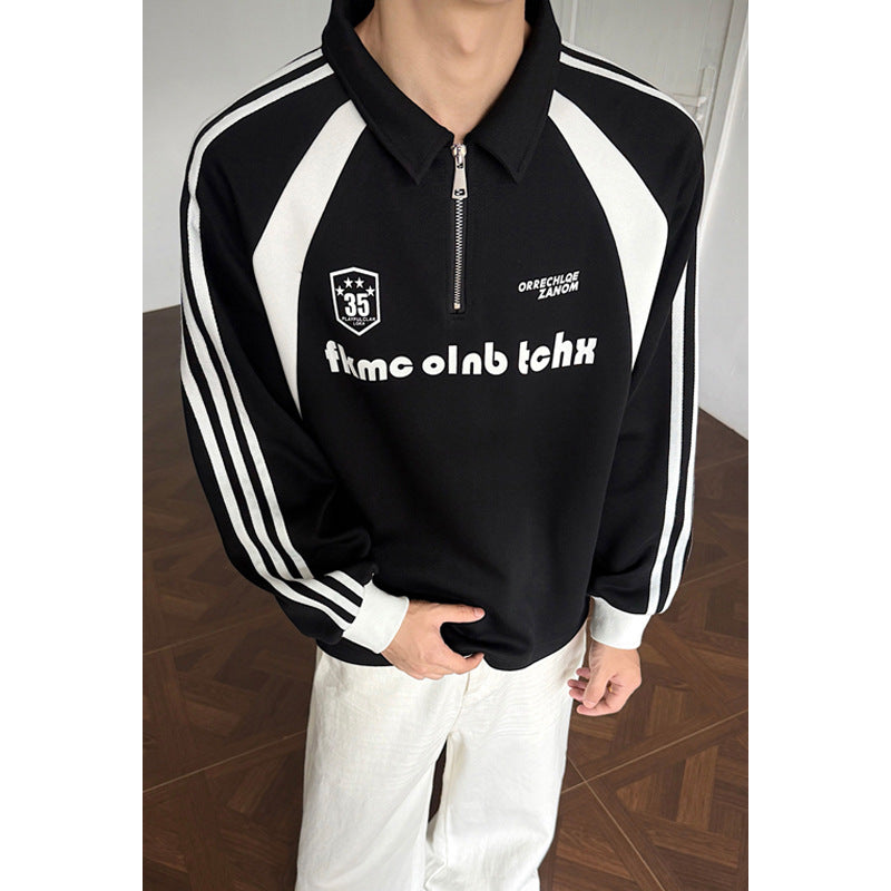 Herren Sportliches Zip-Pullover Drune