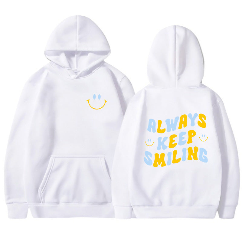 Damen Kapuzenpullover mit fröhlichem Schriftzug und praktischen Kängurutaschen Drune