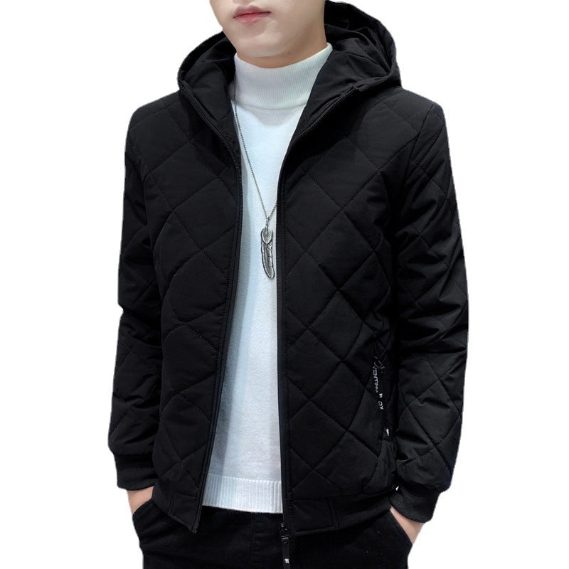 Herren Stepp-Kapuzenjacke im Slim-Fit mit Diamantsteppung und thermischer Isolierung Drune