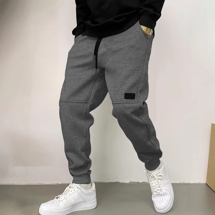 Herren lässige Jogginghose mit elastischem Bund und seitlichen Eingrifftaschen Drune