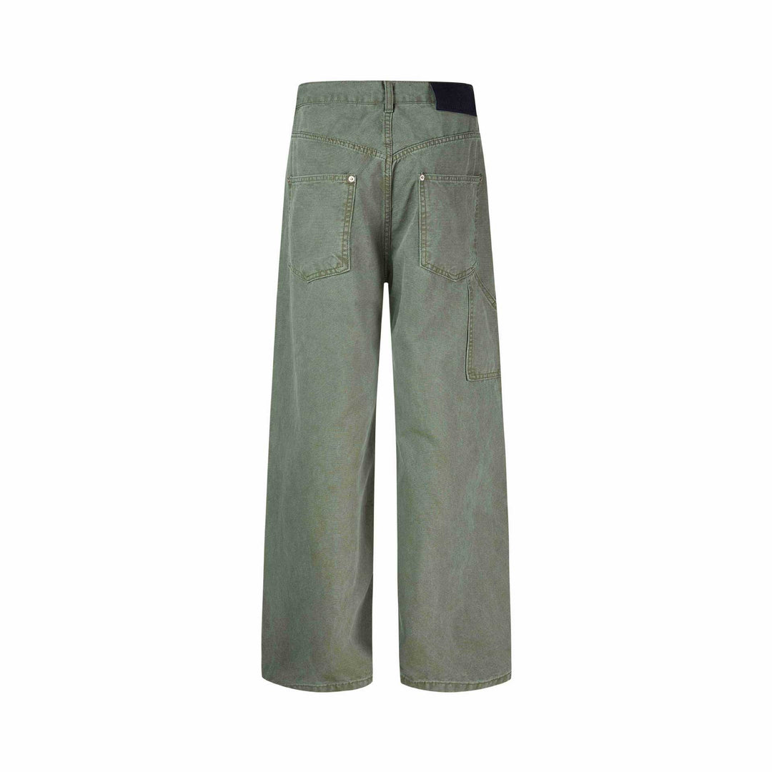 Damen High-Waist Culotte-Hose mit asymmetrischer Knopfleiste Drune