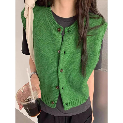 Damen Strickweste mit Knopfdetail und modernem Schnitt Drune
