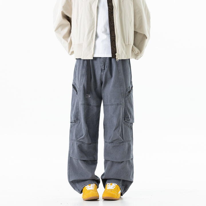 Herren Cargo-Hose mit elastischem Bund, multifunktionalen Taschen und verstellbarem Saum Drune