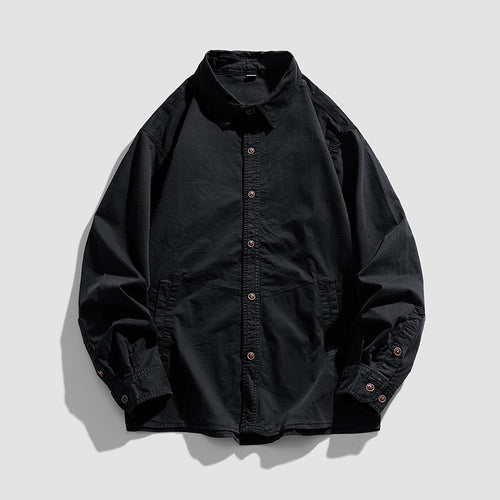 Herren Leichtes Canvas‑Workshirtjacke mit relaxed Fit und großen Eingrifftaschen Drune