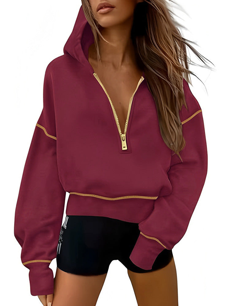 Damen Sportliche Kapuzenpullover Drune