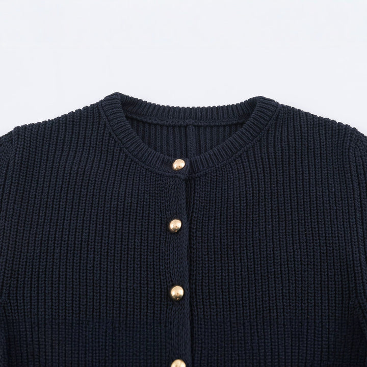 Damen Feinstrick-Cardigan mit taillierter Peplum‑Silhouette Drune
