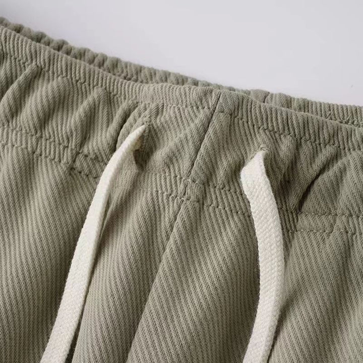 Herren Bequeme Freizeithose mit elastischem Bund und Seitentaschen Drune