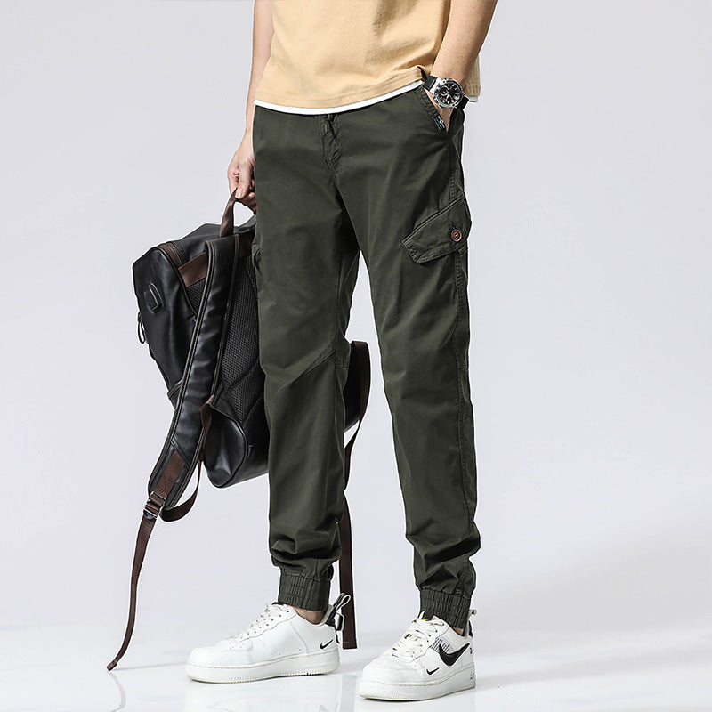 Herren Military-Influenced Cargo-Jogger mit elastischem Komfortbund und Kontrast-Zipper Drune