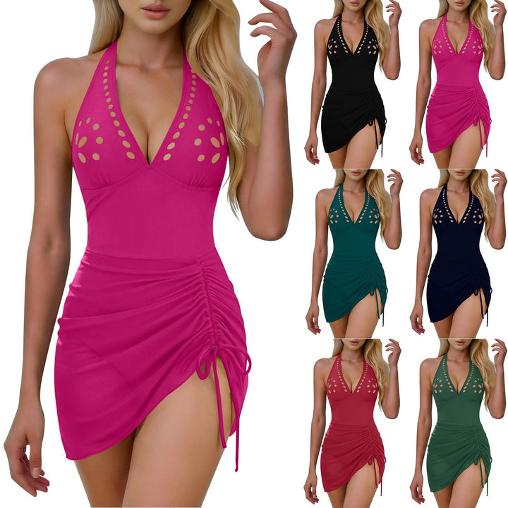 Damen Einteiler-Badeanzug mit modischem Cut-Out und Rüschendetail Drune