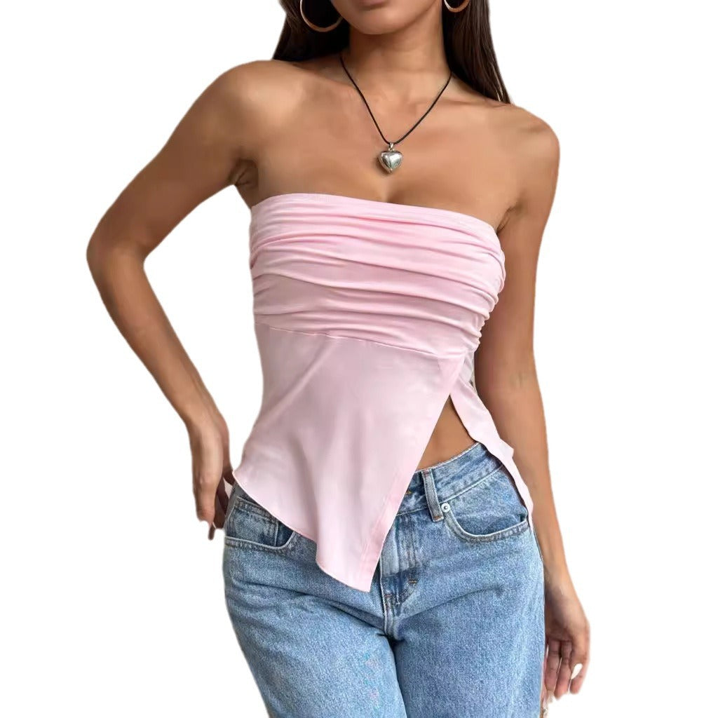 Damen Wickeloberteil mit raffiniertem Rüschendesign Drune