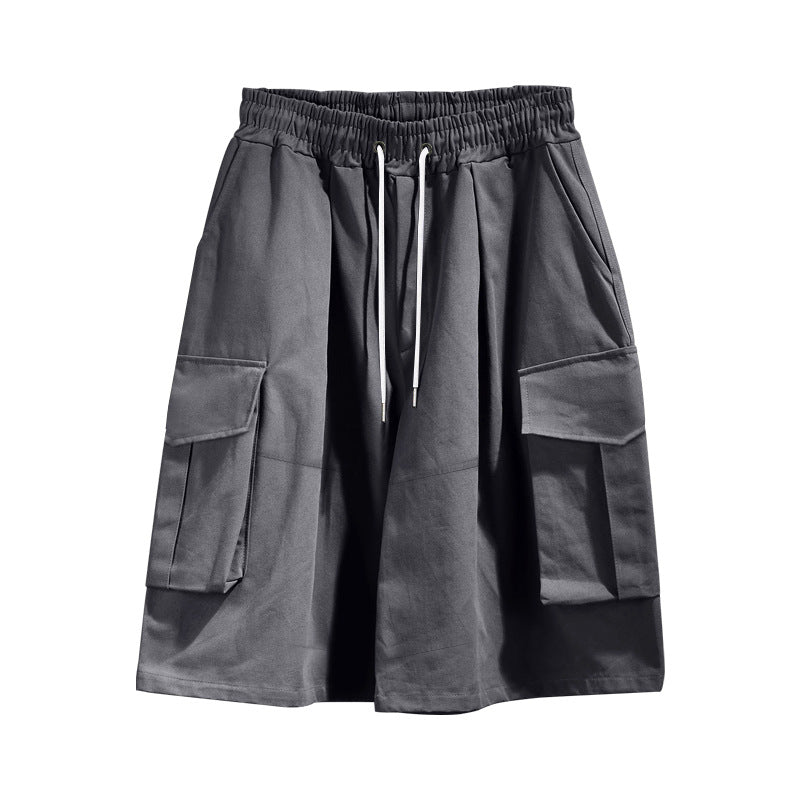 Damen nan Cargo-Midirock mit elastischem Tunnelzugbund und aufgesetzten Klappentaschen Drune