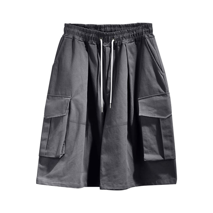 Damen nan Cargo-Midirock mit elastischem Tunnelzugbund und aufgesetzten Klappentaschen Drune