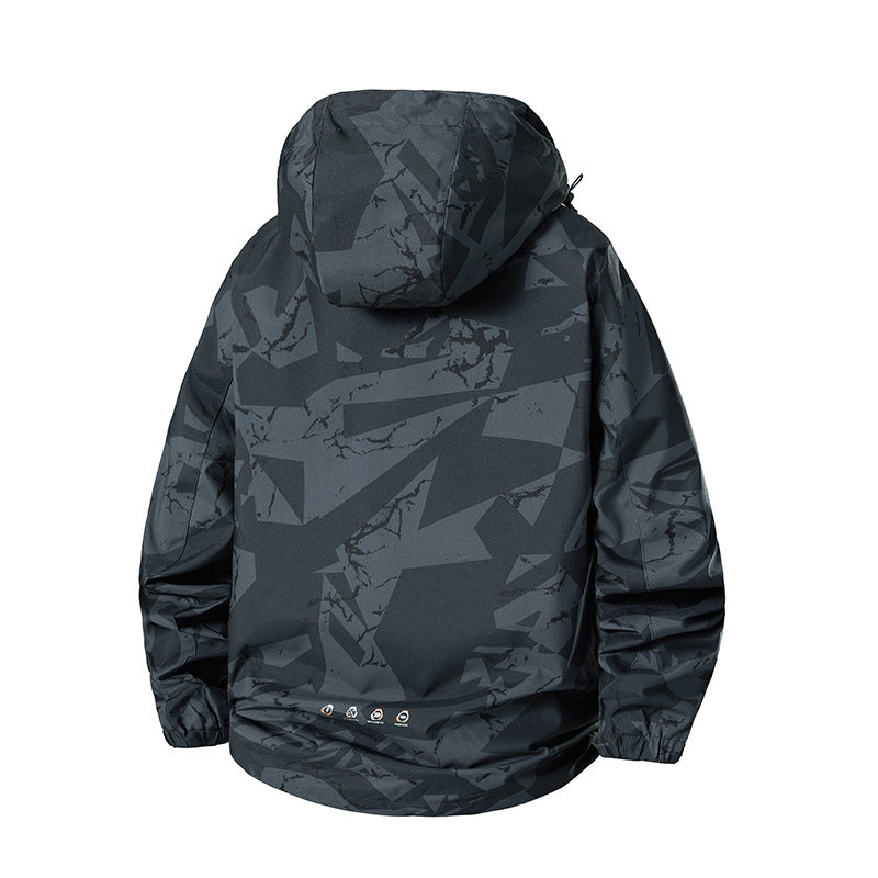 Herren Leichte Funktionsjacke mit Kapuze Drune