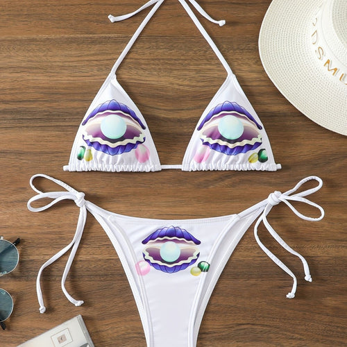 Damen Triangel-Bikini mit verspieltem Muschel-Design Drune