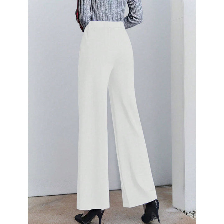 Damen Hochtaillierte Palazzo-Hose mit seitlichen Falten Drune
