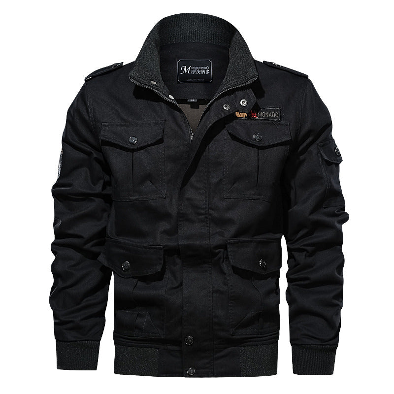 Herren nan robuste Fieldjacke mit Mehrfachtaschen, gesteppter Innenleiste und Rippbündchen Drune