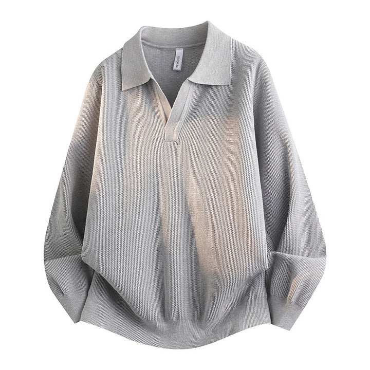 Damen Lässiger Pullover mit V-Ausschnitt Drune