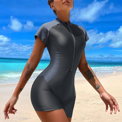 Damen sportlicher Shorty-Badeanzug Drune