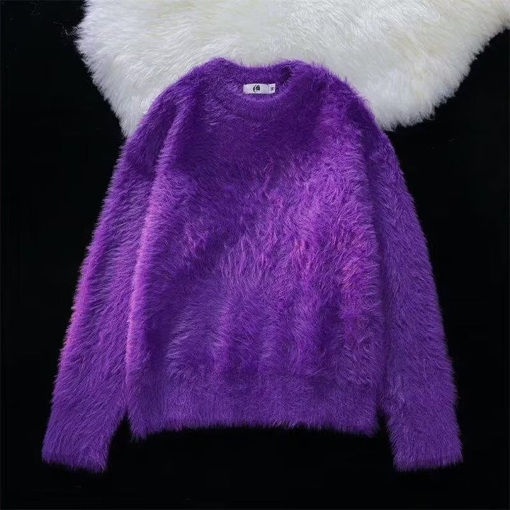 Damen Weicher Grobstrickpullover mit Rundhalsausschnitt Drune