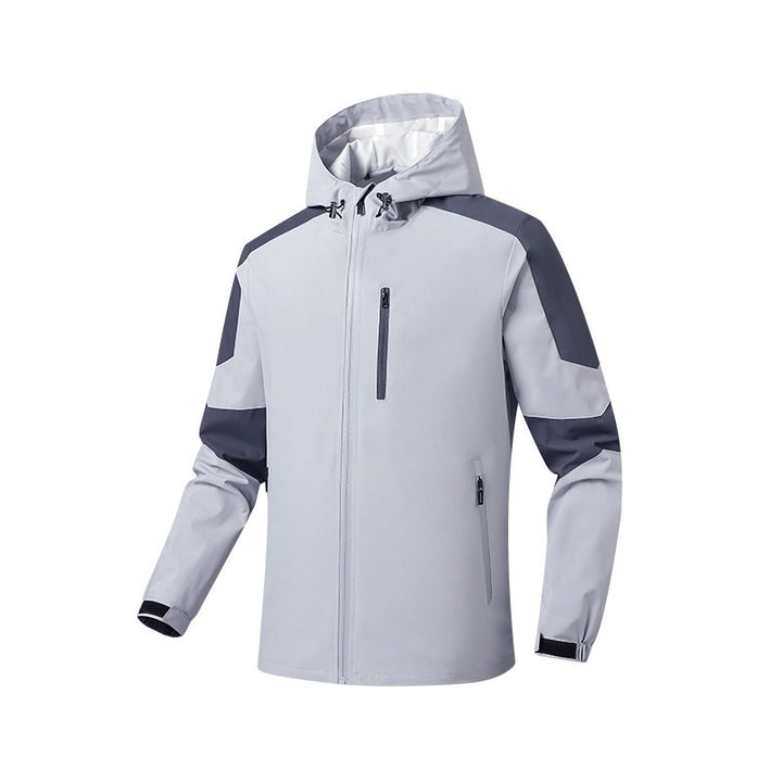 Herren Atmungsaktive Softshell-Trekkingjacke mit Kapuze und wasserdichter Membran Drune