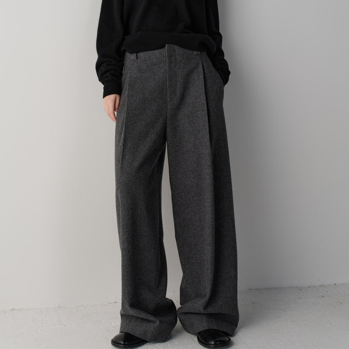 Damen elegante und weit geschnittene Stoffhose Drune