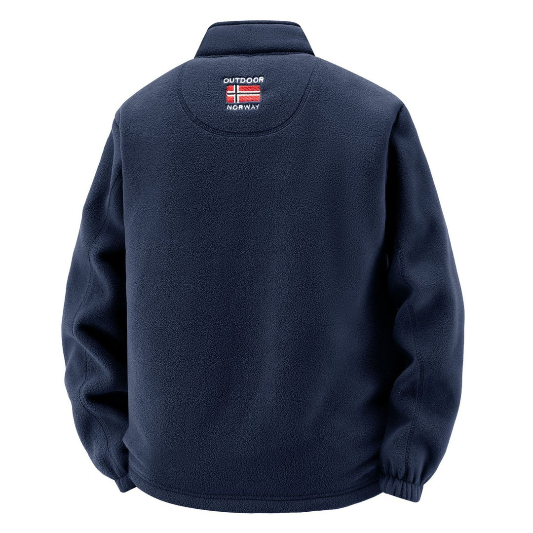 Herren Thermo-Fleecejacke mit Teddy-Innenfutter und Stehkragen Drune