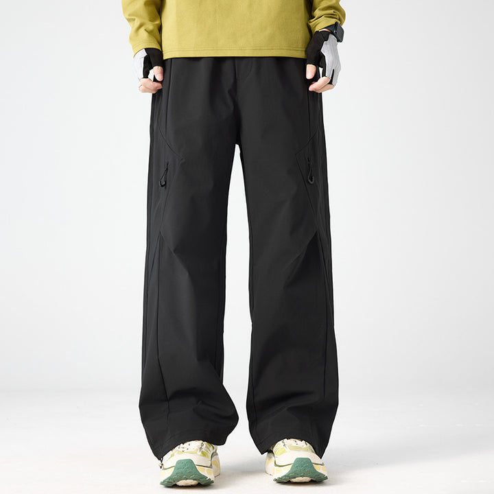 Herren Weite technische Cargo-Hose mit Utility-Taschen und elastischem Bund Drune