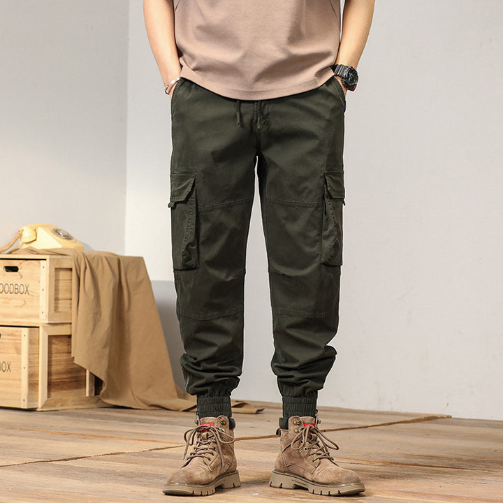 Herren Tapered-Cargo-Joggerhose mit verstärkten Kniepartien und elastischem Saum Drune
