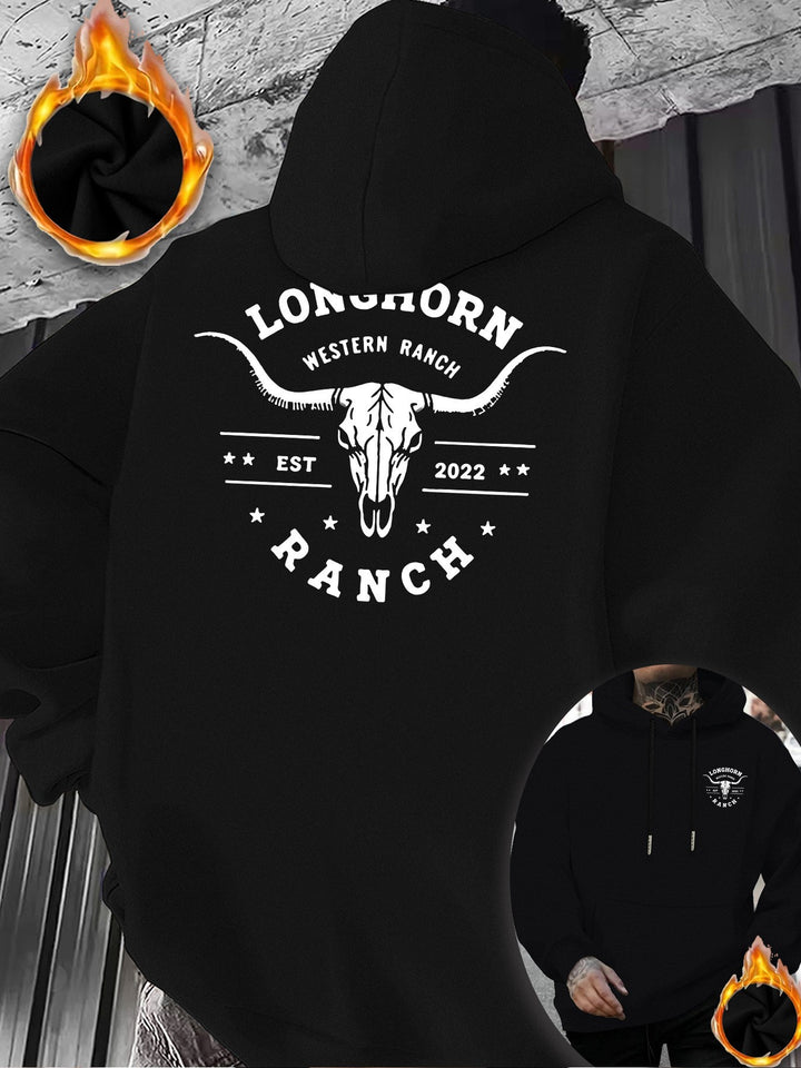 Herren Komfortabler Kapuzenpullover mit markantem Druck Drune