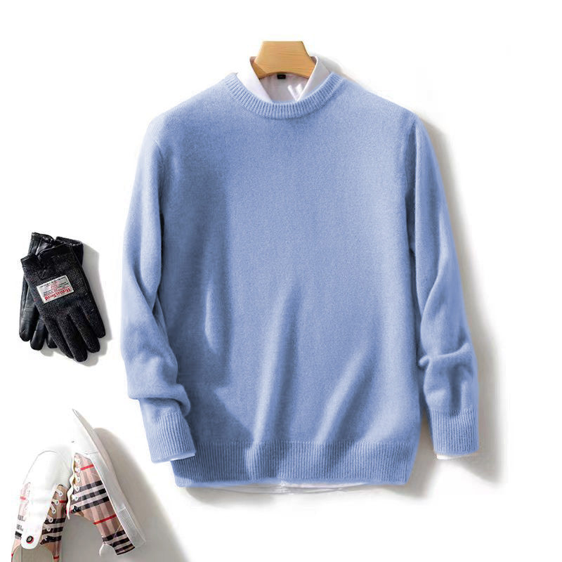 Herren Feiner Stehkragenpullover aus Kaschmir‑Blend mit gerippten Abschlüssen und schlanker Silhouette Drune