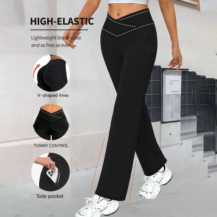 Damen Kompressionshose mit hoher Taille und Tummy Control Drune