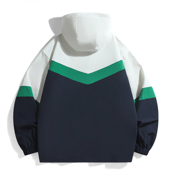 Herren Sportliches Übergangsjacke mit Kapuze Drune