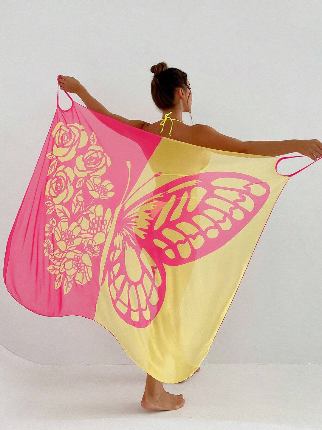 Damen Strandtuch mit elegantem Schmetterlingsdruck Drune