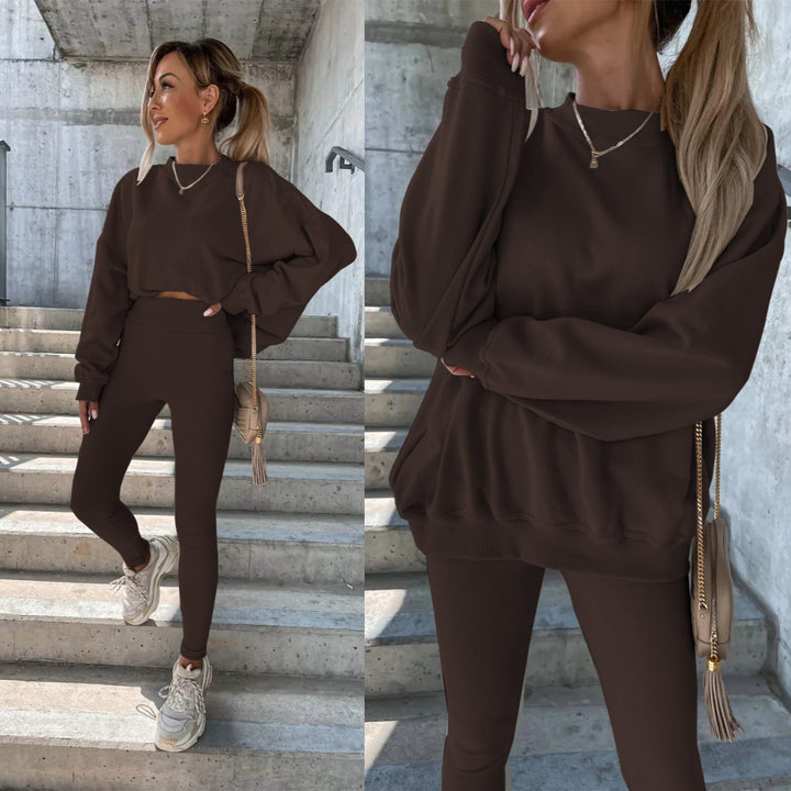 Damen lässiges Sweatshirt und Leggings-Set Drune