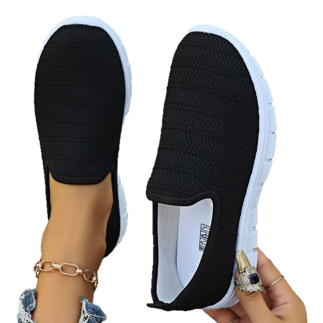 Damen Bequeme Slip-On Sneakers mit Atmungsaktivem Obermaterial und Flexibler Sohle Drune