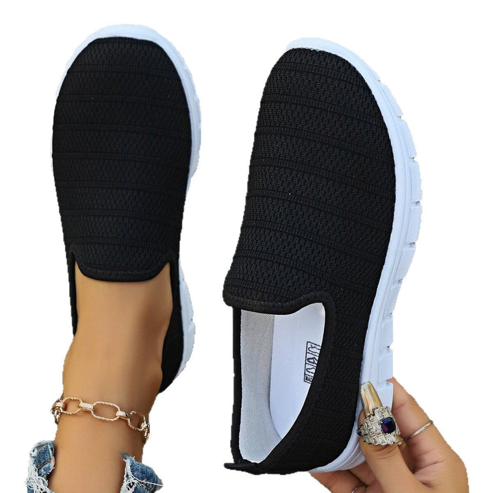 Damen Bequeme Slip-On Sneakers mit Atmungsaktivem Obermaterial und Flexibler Sohle Drune