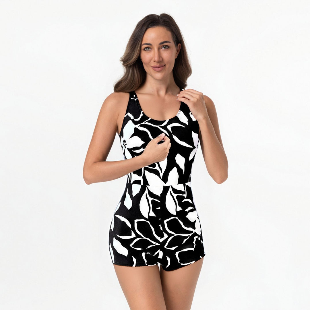 Damen Sportlicher Einteiler mit floralem Design Drune