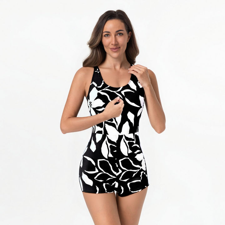 Damen Sportlicher Einteiler mit floralem Design Drune