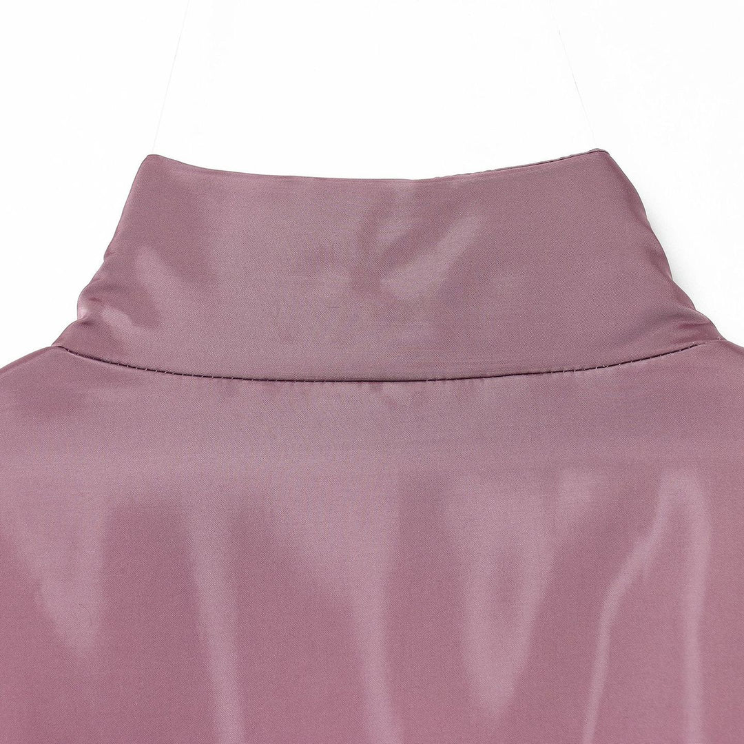 Damen Kurze gesteppte Cropped-Übergangsjacke mit Stehkragen, wattierter Fütterung und elastischem Saum Drune