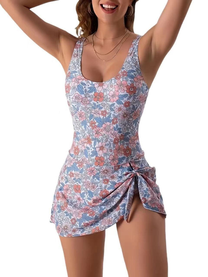 Damen Badeanzug mit elegantem Wickelrock Drune