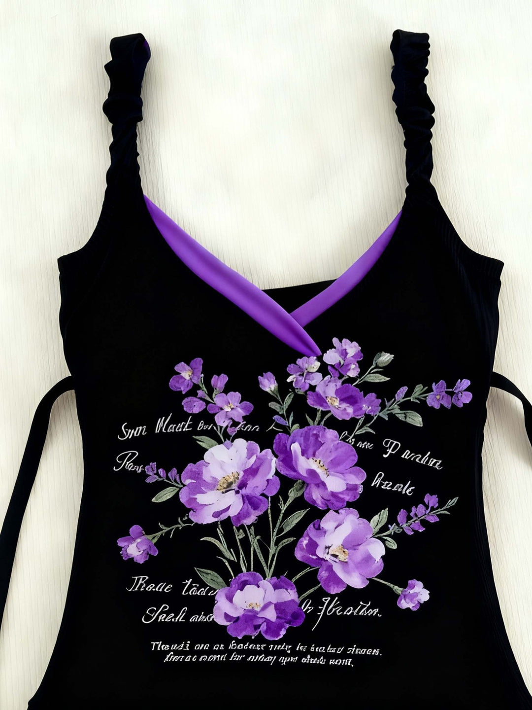 Damen-Top mit floralem Design und verstellbaren Trägern Drune