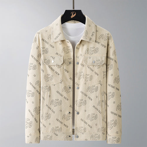 Herren Lässige Cordjacke mit praktischem Druck Drune