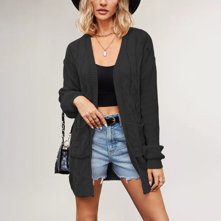 Damen Strickjacke mit Kabelmuster Drune