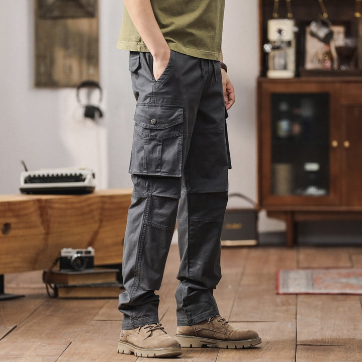 Herren Technische Cargohose mit geradem Schnitt, verstärkten Knien & Mehrfachtaschen Drune