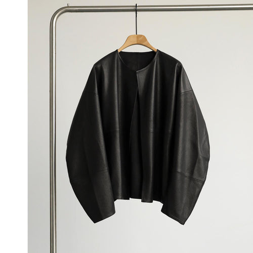 Damen Oversized Lederjacke Drune